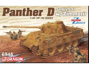 DRAGON D6945 SD.KFZ.171 PANTHER AUSF.D W/ZIMMERIT KIT 1:35 Modellino