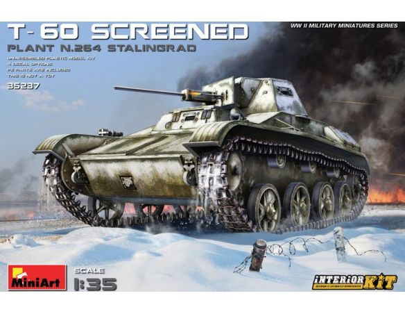 MINIART MIN35237 T-60 SCREENED PLANT.No.264 STALINGRAD KIT 1:35 Modellino