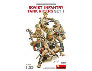 MINIART MIN35309 SOVIET INFANTRY TANK RIDERS SET 1 KIT 1:35 Modellino