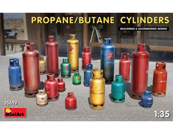 MINIART MIN35619 PROPANE-BUTANE CYLINDERS  KIT 1:35 Modellino