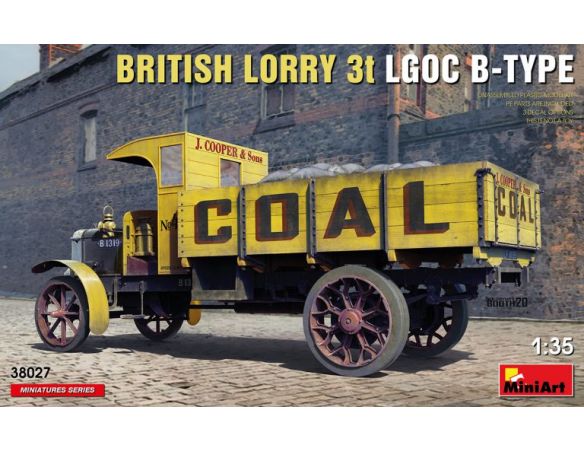 MINIART MIN38027 BRITISH LORRY LGOC 3t B-TYPE KIT 1:35 Modellino