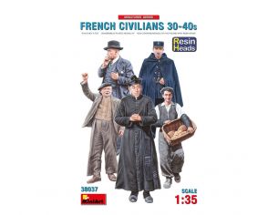 MINIART MIN38037 FRENCH CIVILIANS 30-40s KIT 1:35 Modellino