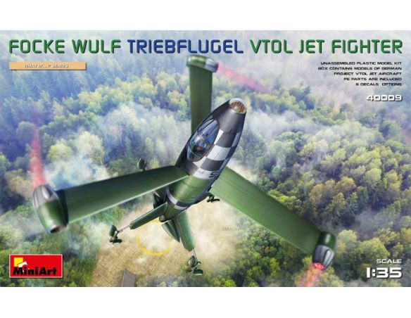 MINIART MIN40009 FOCKE WULF TRIEBFLUGEL (VTOL) JET FIGHTER KIT 1:35 Modellino