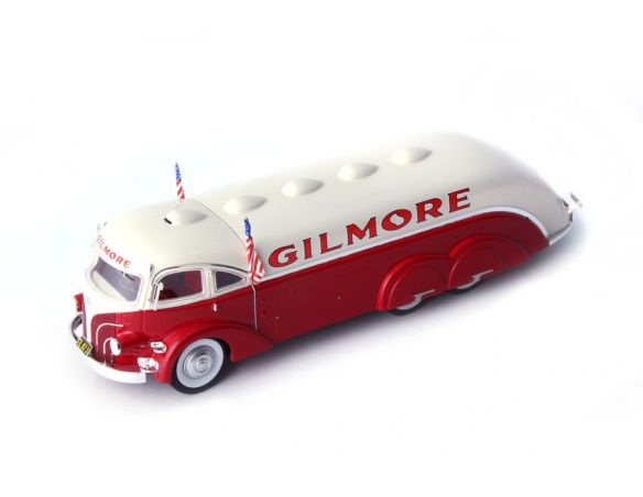 AUTOCULT ATC11012 WHITE GILMORE STREAMLINE TANK TRUCK 1935 RED-IVORY 1:43 Modellino