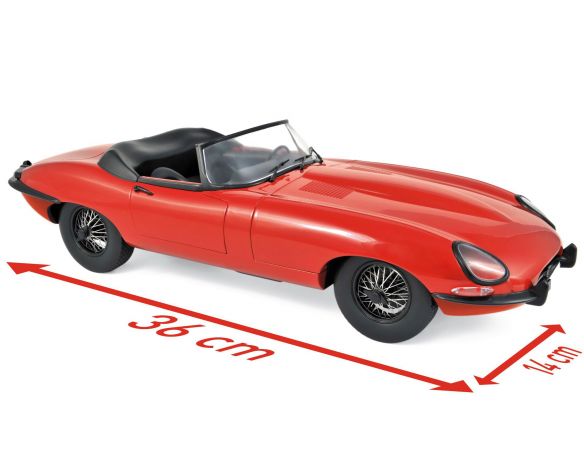 NOREV NV122720 JAGUAR E-TYPE CABRIOLET 1962 RED 1:12 Modellino