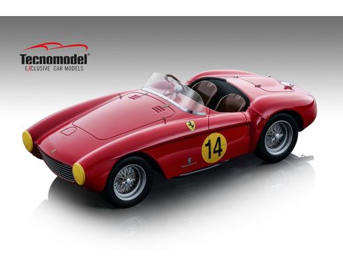 TECNOMODEL TMD18142B FERRARI 500 MONDIAL N.14 10th 12 H SPA 1954 H.ROOSDORP 1:18 Modellino