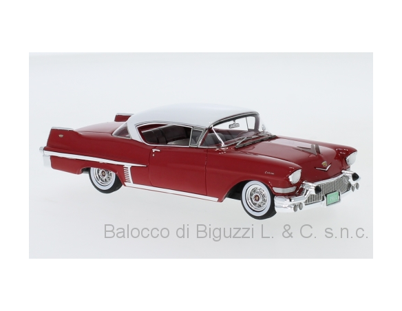 NEO SCALE MODELS NEO49601 CADILLAC SERIES 62 HARDTOP COUPE 1957 RED-WHITE 1:43 Modellino