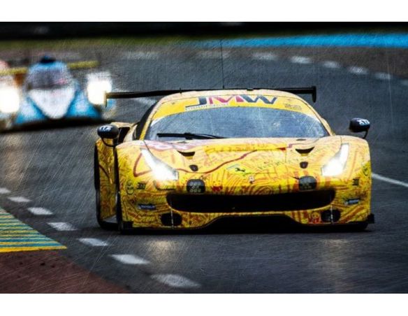 LOOKSMART LS18LM021 FERRARI 488 GTE JMW MOTORSPORT N.84 2nd LM 2019 SEGAL-BAPTISTA-LU 1:18 Modellino