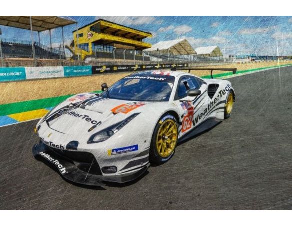 LOOKSMART LS18LM022 FERRARI 488 GTE WEATHER TECH N.62 3rd LM 2019 MACNEIL-SMITH-VILAND.1:18 Modellino