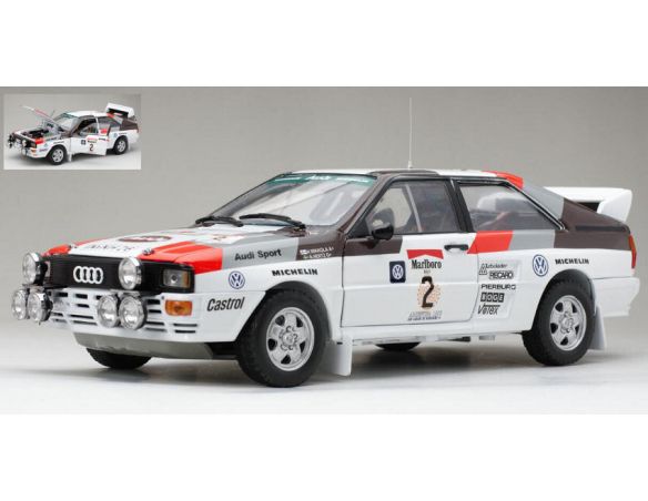 SUNSTAR SS4250 AUDI QUATTRO A2 N.2 WINNER ARGENTINA 1983 MIKKOLA-HERTZ 1:18 Modellino