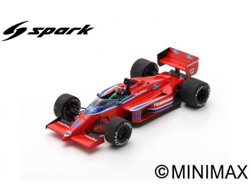 SPARK MODEL S5334 LOLA THL2 EDDIE CHEEVER 1986 N.16 US GP 1:43 Modellino