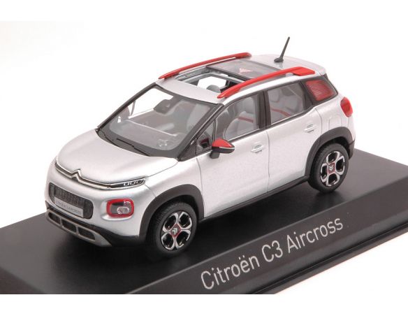 NOREV NV155333 CITROEN C3 AIRCROSS 2017 COSMIC SILVER & ORANGE DECO 1:43 Modellino