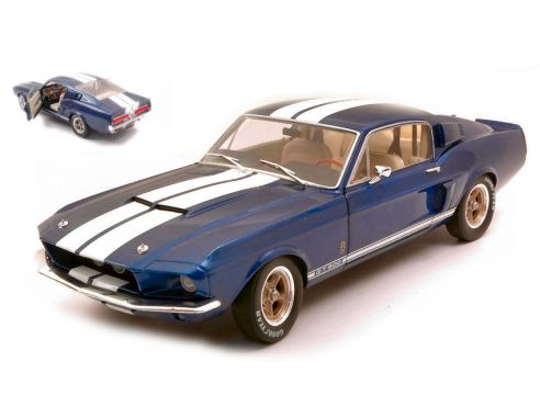SOLIDO SL1802903 SHELBY MUSTANG GT500 1967 BLUE W/WHITE STRIPES 1:18 Modellino
