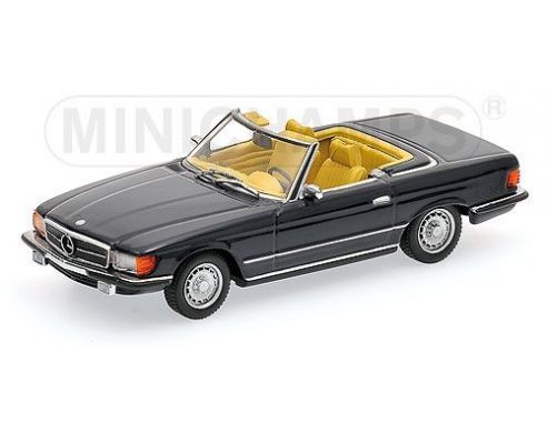 Minichamps PM430033438 MERCEDES 350 SL CABRIOLET (R107) 1971 DARK BLUE 1:43 Modellino