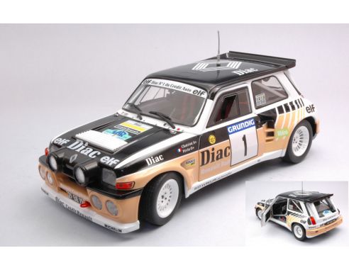 SOLIDO SL1804705 RENAULT 5 MAXI N.1 WINNER RALLY DU VAR 1986 F.CHATRIOT-M.PERIN 1:18 Modellino