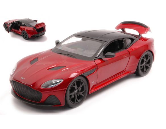 WELLY WE24095R ASTON MARTIN DBS SUPERLEGGERA METALLIC DARK RED/BLACK 1:24 Modellino