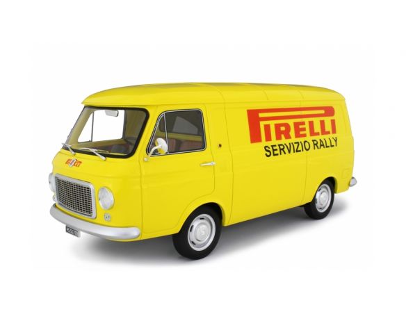 LAUDO RACING LM122N FIAT 238 VAN ASSISTENZA CLIENTI RALLY PIRELLI 1971 YELLOW 1:18 Modellino