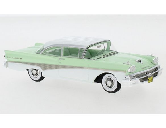 NEO SCALE MODELS NEO47268 FORD FAIRLANE 500 HARDTOP 1958 TURQUOISE/WHITE 1:43 Modellino