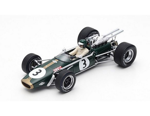SPARK MODEL S18504 BRABHAM BT24 JOCHEN RINDT 1968 N.3 3rd SOUTH AFRICAN GP 1:18 Modellino