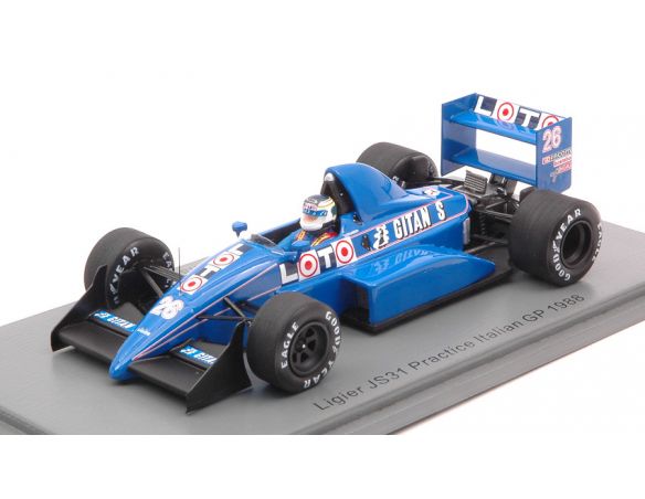 SPARK MODEL S7412 LIGIER JS31 STEFAN JOHANSSON 1988 N.26 PRACTICE ITALIAN GP 1:43 Modellino