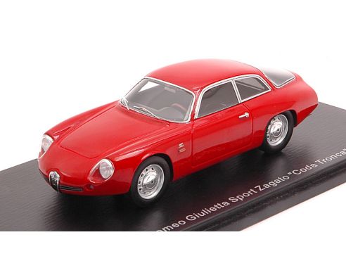 SPARK MODEL S9048 ALFA ROMEO GIULIETTA SPORT ZAGATO CODA TRONCA 1962 RED 1:43 Modellino