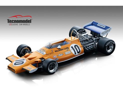 TECNOMODEL TMD18139A MC LAREN M19A N.10 FRENCH GP 1971 PETER GETHIN 1:18 Modellino