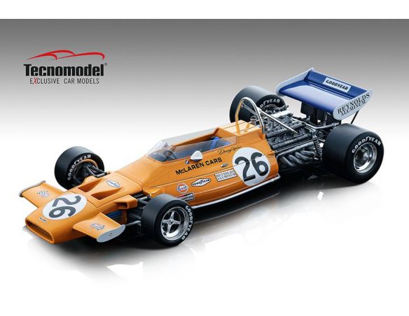 TECNOMODEL TMD18139C MC LAREN M19A N.26 DUTCH GP 1971 DENNY HULME 1:18 Modellino