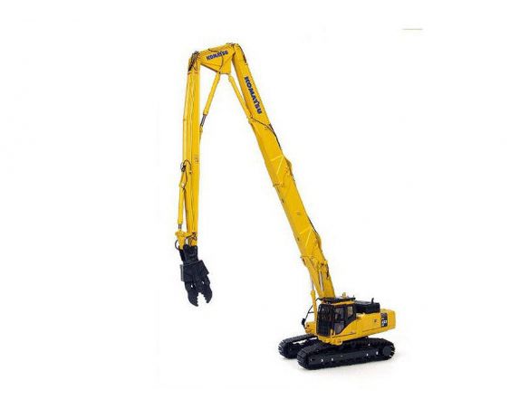 UNIVERSAL HOBBIES UH8011 DEMOLITORE KOMATSU PC450LC LONG BOOM 1:50 Modellino