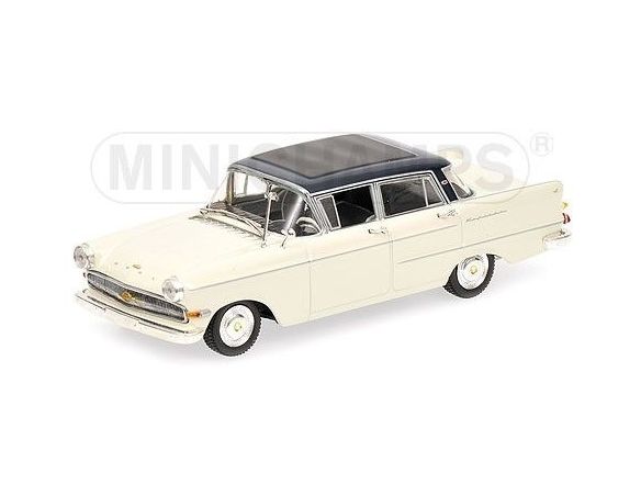 Minichamps PM430040008 OPEL KAPITAN 1959 WHITE/BLUE 1:43 Modellino