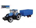 BBURAGO BU44067 NEW HOLLAND T7HD TRACTOR + TRAILER 1:32 Modellino