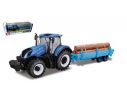 BBURAGO BU44068 NEW HOLLAND T7.315 TRACTOR + TRAILER 1:32 Modellino
