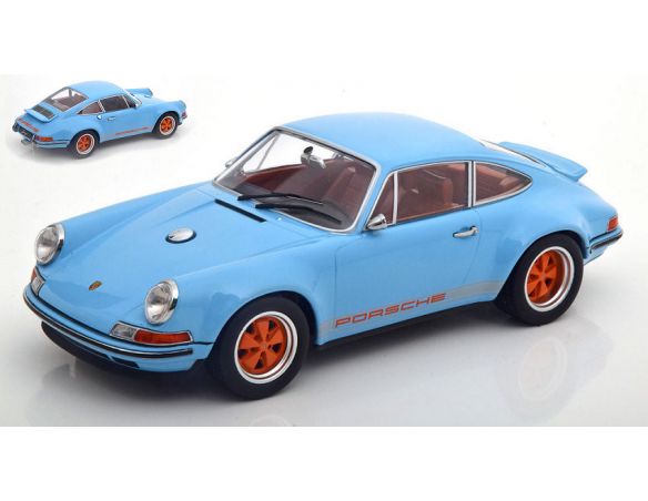 KK SCALE KKDC180441 SINGER 911 COUPE LIGHT BLUE 1:18 Modellino
