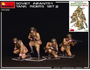 MINIART MIN35310 SOVIET INFANTRY TANK RIDERS SET 2 KIT 1:35 Modellino