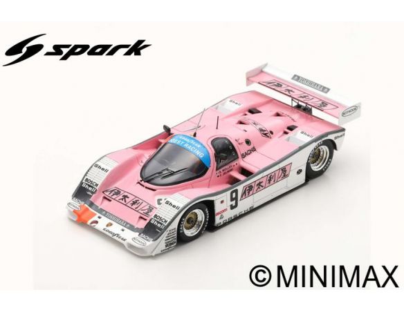 SPARK MODEL SJ082 PORSCHE 962 C N.9 1000 KM FUJI 1989 B.WOLLEK-F.JELINSKI 1:43 Modellino