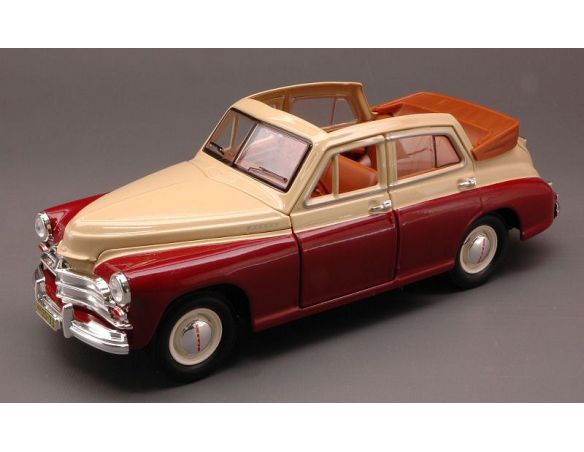 YAT MING LDC24215BG GAZ M20 POBEDA (VITTORIA) LANDAULETTE 1946-58 AMARANT/CREAM 1:24 Modellino