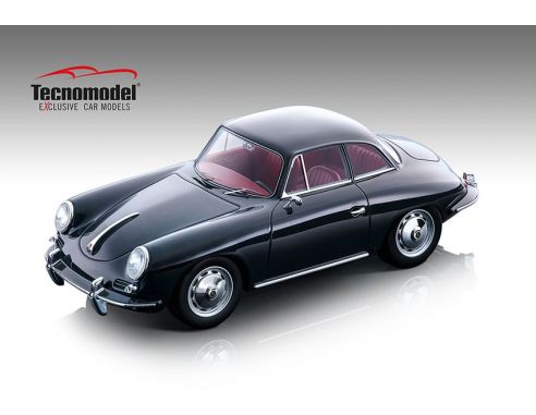 TECNOMODEL TMD18143A PORSCHE 356 KARMANN HARDTOP 1961 GLOSS DARK GREY 1:18 Modellino