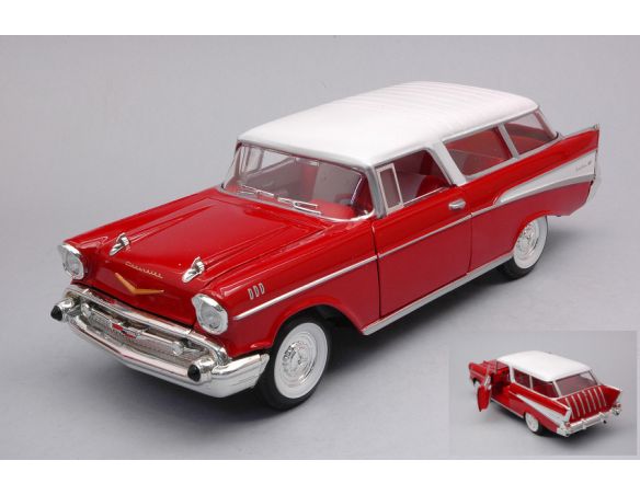 LUCKY DIE CAST LDC24203R CHEVROLET NOMAD 1957 RED 1:24 Modellino