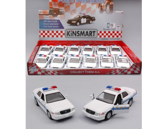 KINSMART KT5342D FORD CROWN VICTORIA POLICE INTERCEPTOR cm 12,5 Modellino