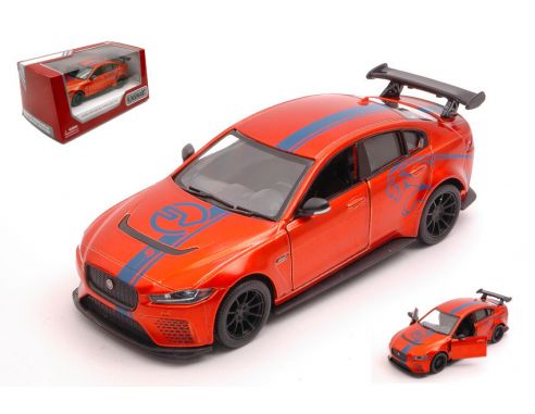 KINSMART KT5416WFO JAGUAR XE SV 2018 ORANGE MET.cm 12 Modellino