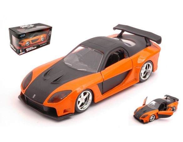 JADA TOYS JADA30736 HAN'S MAZDA RX-7 FAST & FURIOUS 1993 ORANGE/BLACK 1:32 Modellino