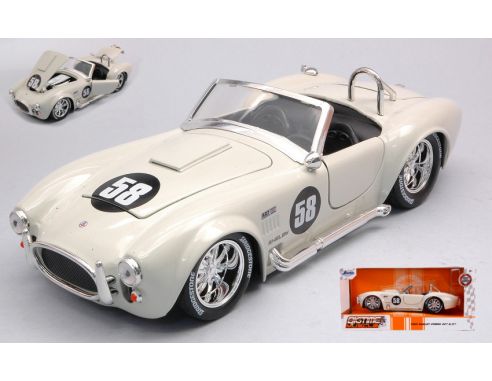 JADA TOYS JADA31864 SHELBY COBRA 427/SC N.56 CREAM 1:24 Modellino