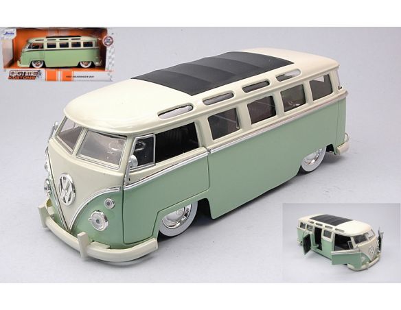 JADA TOYS JADA99064 VW BUS T1 GREEN/WHITE 1:24 Modellino