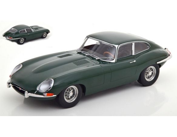 KK SCALE KKDC180431 JAGUAR E-TYPE COUPE SERIES 1 1961 DARK GREEN 1:18 Modellino