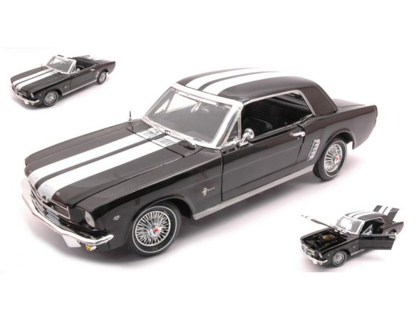 MOTORMAX MTM73164BKW FORD MUSTANG 1964 BLACK 1:18 Modellino