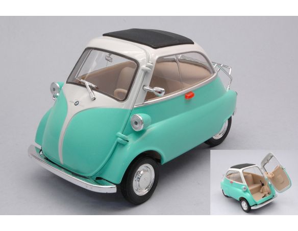 WELLY WE24096GN BMW ISETTA 250 GREEN/WHITE 1:24 Modellino