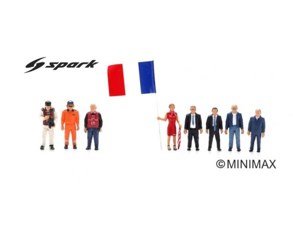 SPARK MODEL S43AC014 FIGURINE SET 24 H LE MANS 2018 1:43 Modellino