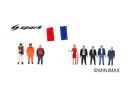 SPARK MODEL S43AC014 FIGURINE SET 24 H LE MANS 2018 1:43 Modellino