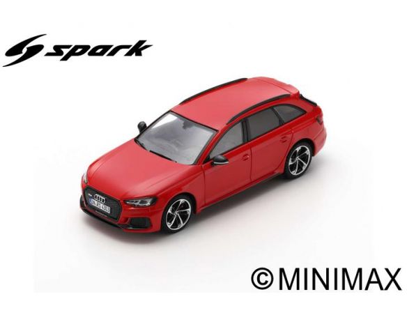 SPARK MODEL S7833 AUDI RS 4 2018 MISANO RED 1:43 Modellino