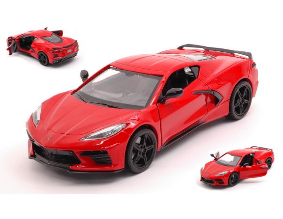 MOTORMAX MTM79360R CORVETTE STINGRAY C8 2020 RED 1:24 Modellino