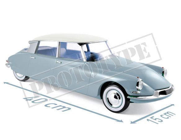 NOREV NV121564 CITROEN DS 19 1959 BLEU NUAGE & BLANC CARRARE 1:12 Modellino